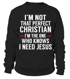 I’M NOT THAT PERFECT CHRISTIAN I’M THE ONE WHO KNOWS I NEED JESUS
