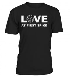 love at first spike volleyball shirt
