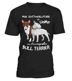 Un UOMO con un BULL TERRIER