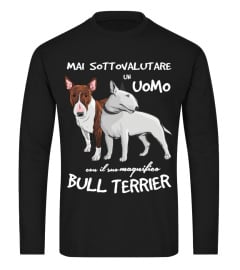 Un UOMO con un BULL TERRIER