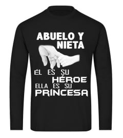 ABUELO Y NIETA EL ES SU HEROE ELLA ES SU PRINCESA T-SHIRT