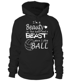 Volleyball t shirt - I'm a beauty in the hall and a beast