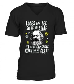  Karl Marx Communist Valentines T shirt   Roses Are Red
