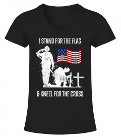 the flag and kneel for the cross T-Shirt