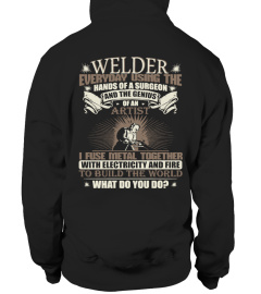 2 Sided Proud US Flag Welder Gift T-Shirt