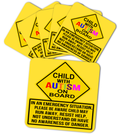 6items - CHILD - AUTISM PLASTIC MAGNETS