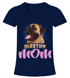 English Mastiff Dog Mom Against A White Backdrop