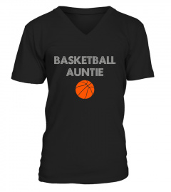 Funny Basketball Auntie    Sports Aunt Gift Tee