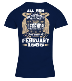Legends Are Born in February 1989 Hoodie