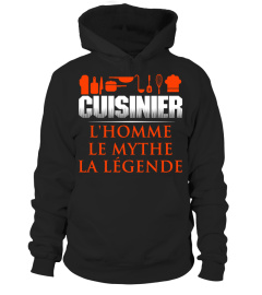 CUISINIER L'HOMME LE MYTHE LA LEGENDE T-SHIRT