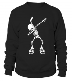 Hockey Skeleton Dabbing Halloween Dab Dance T-Shirt