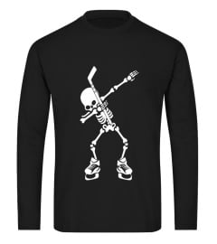 Hockey Skeleton Dabbing Halloween Dab Dance T-Shirt