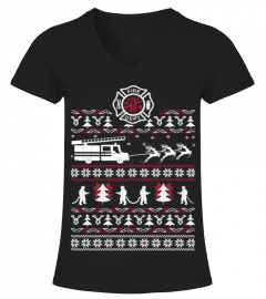 Ugly Christmas sweater for firefighters