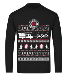 Ugly Christmas sweater for firefighters