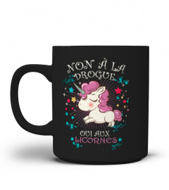 Tasse Mug Non à la drogue Oui aux licornes | Cadeau T-Collector®