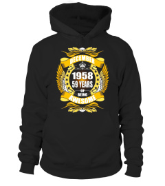 December 1958, 59 Years Of Being Awesome T-Shirt - Limited Edition