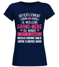 OFFICIELLEMENT LA MEILLEURE GRAND-MÈRE TSHIRT PERSONNALISÉ