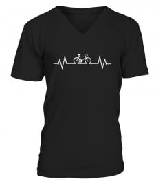  Cycling Heartbeat  Love Biking T shirt
