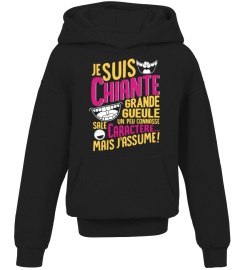 T-Shirt Drole Humour Femme - je suis chiante grande  gueule un peu  connasse sale  caractère... mais j’assume !