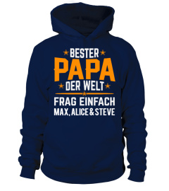 BESTER PAPA DER WELT PERSONALISIERT TSHIRT