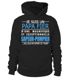 T-Shirt Pompier FIER PAPA D'UNE SAPEUR-POMPIER