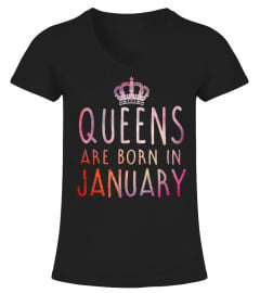 QUEEN ARE BORN IN JANUARY T-SHIRT