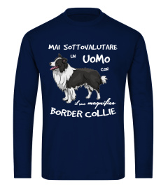 Un UOMO con un BORDER COLLIE