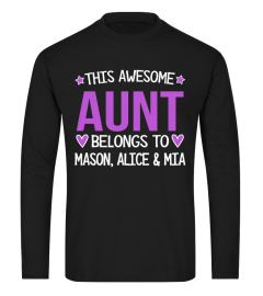 AWESOME AUNT CUSTOM SHIRT HOODIE SWEATSHIRT