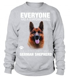 German Shepherd T shirt   Everyone has a guardian angel the lucky ones have a german shepherd T Shirt