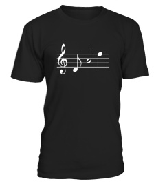 Music Dad T-shirt text in treble clef musical notes tshirt