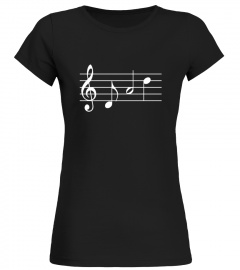 Music Dad T-shirt text in treble clef musical notes tshirt