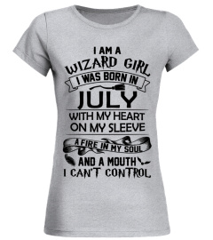 HARRY POTTER JULY GIRL WIZARD HEART ON SLEEVE T-SHIRT