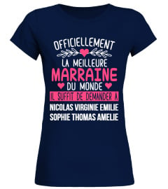 OFFICIELLEMENT LA MEILLEURE MARRAINE TSHIRT PERSONNALISÉ