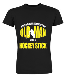 Old Man With A Hockey Stick: Funny Ice Hockey Player T-Shirt