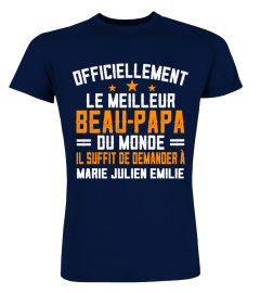 OFFICIELLEMENT LE MEILLEUR BEAU PAPA DU MONDE TSHIRT PERSONNALISÉ