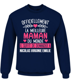 OFFICIELLEMENT LA MEILLEURE MAMAN TSHIRT PERSONNALISÉ