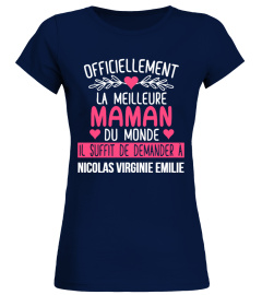 OFFICIELLEMENT LA MEILLEURE MAMAN TSHIRT PERSONNALISÉ