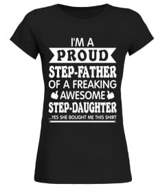 Men's Proud Step-Father of Awesome Step-Daughter Fathers Day Shirt