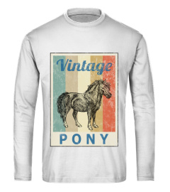Shetland Pony Pferde Pferdesport Reitsport Reiten Vintage Style Retro Grunge