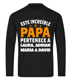 ESTE INCREÍBLE PAPÁ PERTENECE A CAMISETA PERSONALIZADA