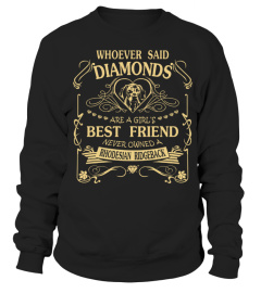 Rhodesian Ridgeback Diamond Best Friend Funny Gift T-shirt for Christmas