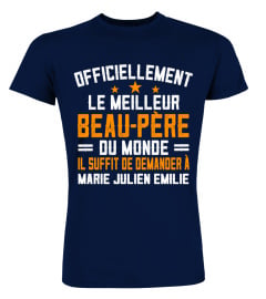 OFFICIELLEMENT LE MEILLEUR BEAU PÈRE DU MONDE TSHIRT PERSONNALISÉ