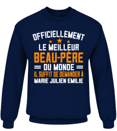 OFFICIELLEMENT LE MEILLEUR BEAU PÈRE DU MONDE TSHIRT PERSONNALISÉ