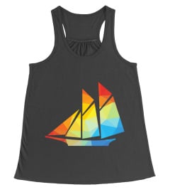 Silhouette Segelschiff Boot bunt Geschenk