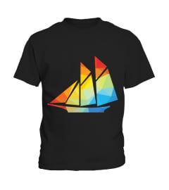 Silhouette Segelschiff Boot bunt Geschenk