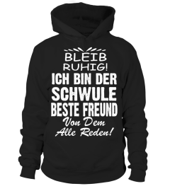 BLEIB RUHIG ICH BIN DER SCHWULE BASTE FREUND VON DEM ALLE REDEN  T-SHIRT