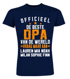 OFFICIEEL DE BESTE OPA VAN DE WERELD GEPERSONALISEERD TSHIRT