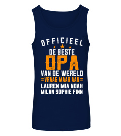 OFFICIEEL DE BESTE OPA VAN DE WERELD GEPERSONALISEERD TSHIRT