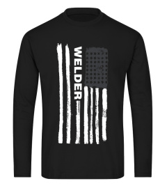 Welder Vintage American Flag Tee | Cool Welder T-Shirt