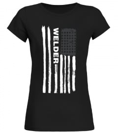Welder Vintage American Flag Tee | Cool Welder T-Shirt